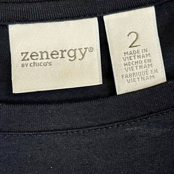 Zenergy By Chico’s Nautical Gold Chain Tunic Top 2 Large 12 - Picture 7 of 9